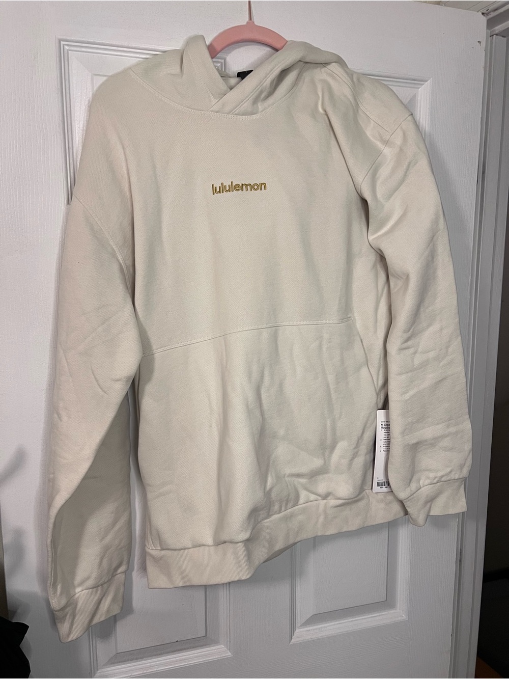 #506 NWT Lululemon Lunar New Year Steady State Hoodie Light Ivory Gold L - Picture 2 of 6